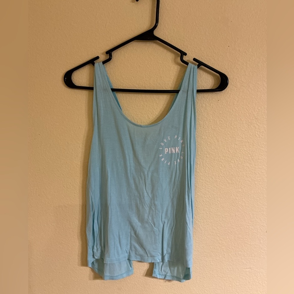PINK Victoria's Secret Light Blue Tank Top